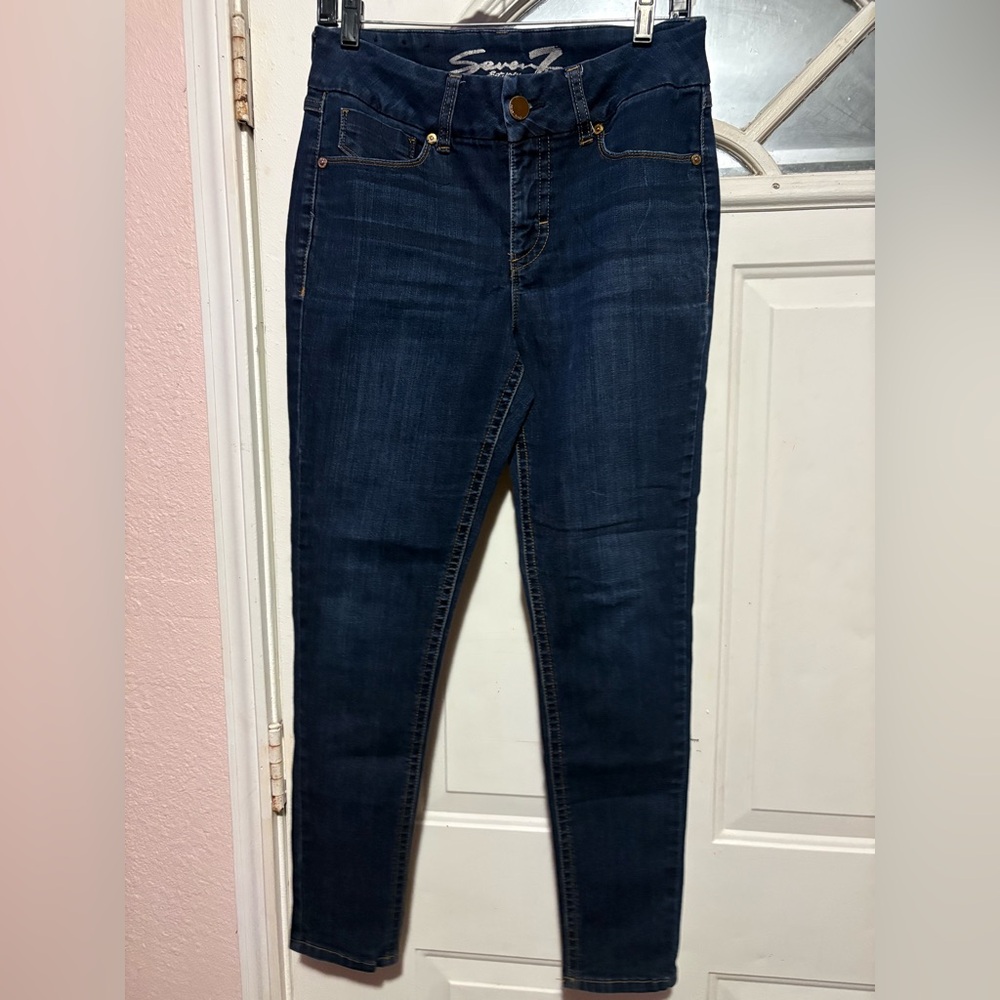 Seven7 Women's Dark Indigo Skinny Jeans